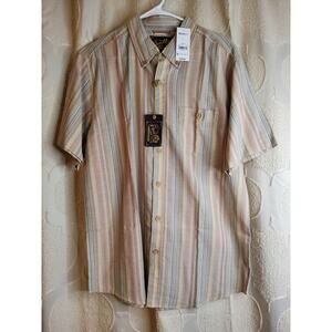 #632 Brand New With Tags Men's Frontier Threads Button Down Shirt Size L